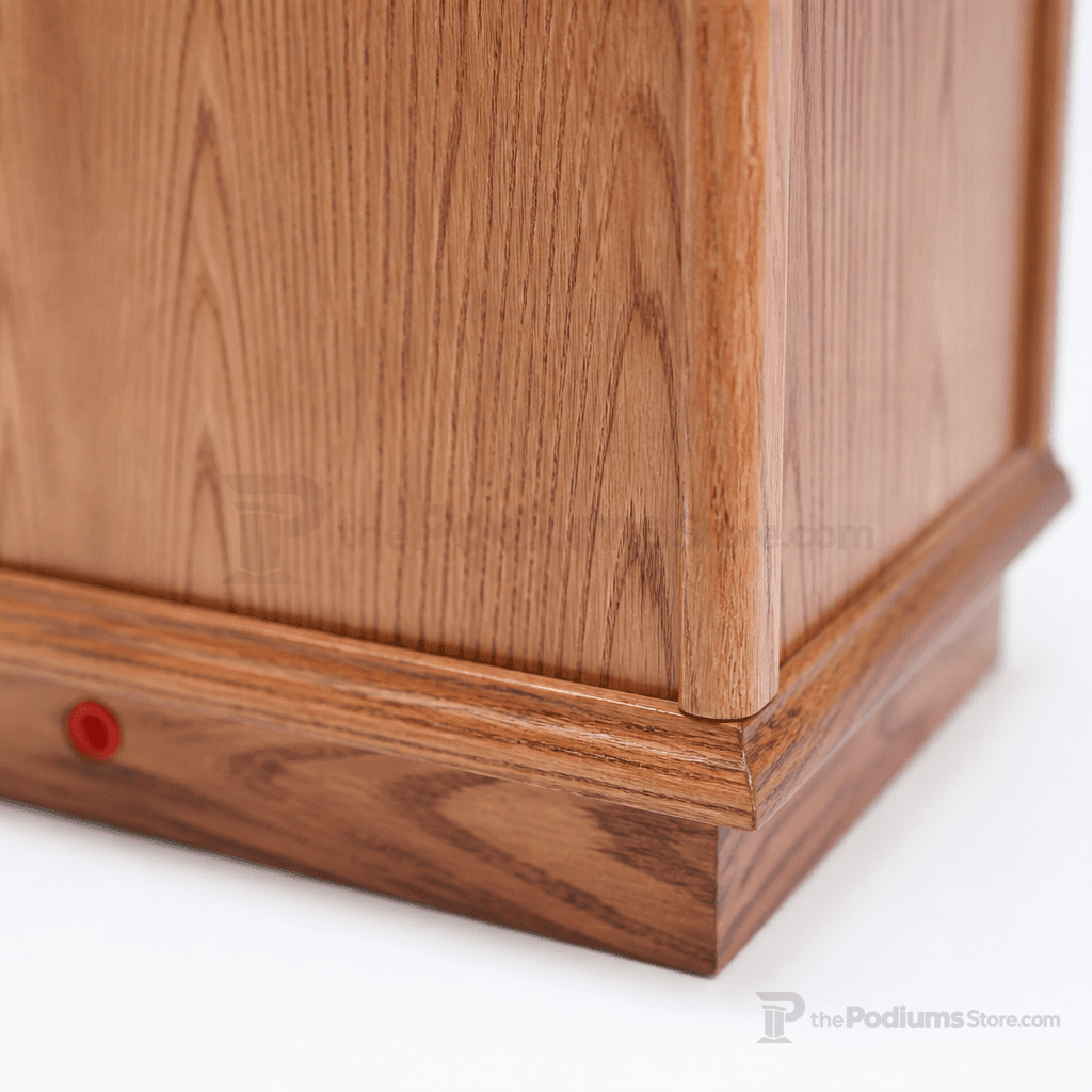 Single-Panel Wood Church Pulpit (PS-401) Church Wood Pulpit NO 401 Light Oak 35 No Cross - thePodiumsStore