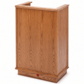 Single-Panel Wood Church Pulpit (PS-401) Church Wood Pulpit NO 401 Light Oak 35 No Cross - thePodiumsStore