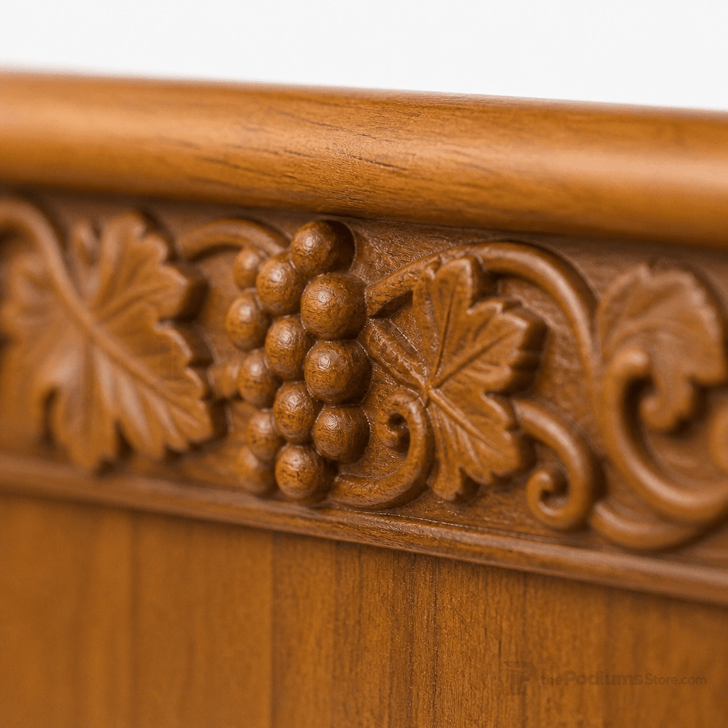 Single-Panel Wood Church Pulpit (PS-501) Church Wood Pulpit NO. 501 Light Oak 35 No Bible Carving - thePodiumsStore