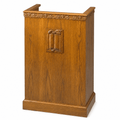 Single-Panel Wood Church Pulpit (PS-501) Church Wood Pulpit NO. 501 Light Oak 35 No Bible Carving - thePodiumsStore