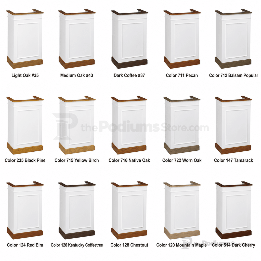 Single-Panel Wood Church Pulpit (PS-811) Church Wood Pulpit NO. 811 Light Oak 35 - thePodiumsStore