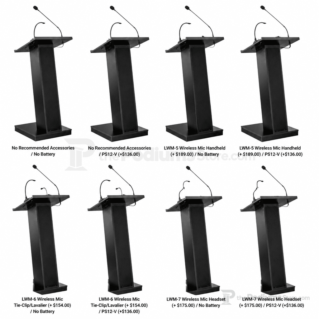 Sound Lectern — Black (PS-ZED) Sound Lectern ZED No Recommended Accessories No Battery - thePodiumsStore