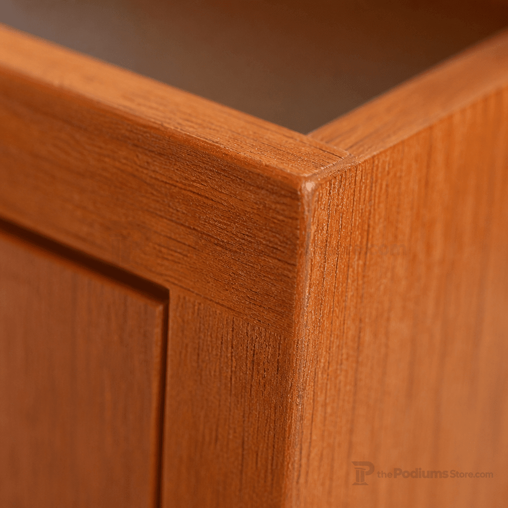 Spartan Solid Hardwood Lectern Hardwood Lectern PDSPA Light Oak 35 No Logo - thePodiumsStore