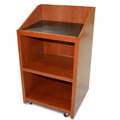 Spartan Solid Hardwood Lectern Hardwood Lectern PDSPA Light Oak 35 No Logo - thePodiumsStore