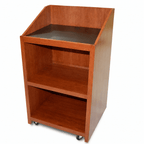 Spartan Solid Hardwood Lectern Hardwood Lectern PDSPA Light Oak 35 No Logo - thePodiumsStore