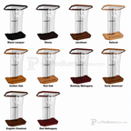 Speaker Glass Church Pulpit (PS-NC2S) Glass Pulpit NC2S Black Lacquer - thePodiumsStore