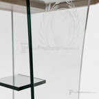 Speaker Glass Church Pulpit (PS-NC2S) Glass Pulpit NC2S Black Lacquer - thePodiumsStore
