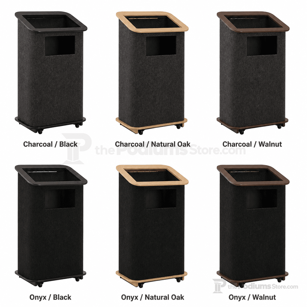Spectrum Series Portable Lectern Portable Lectern CFL Charcoal Black - thePodiumsStore