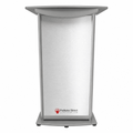 Standard Aluminum Lectern — Contemporary (PS-H2) Aluminum Lectern 1ALH2S Silver Top & Base - thePodiumsStore