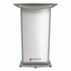 Standard Aluminum Lectern — Contemporary (PS-H2) Aluminum Lectern 1ALH2S Silver Top & Base - thePodiumsStore