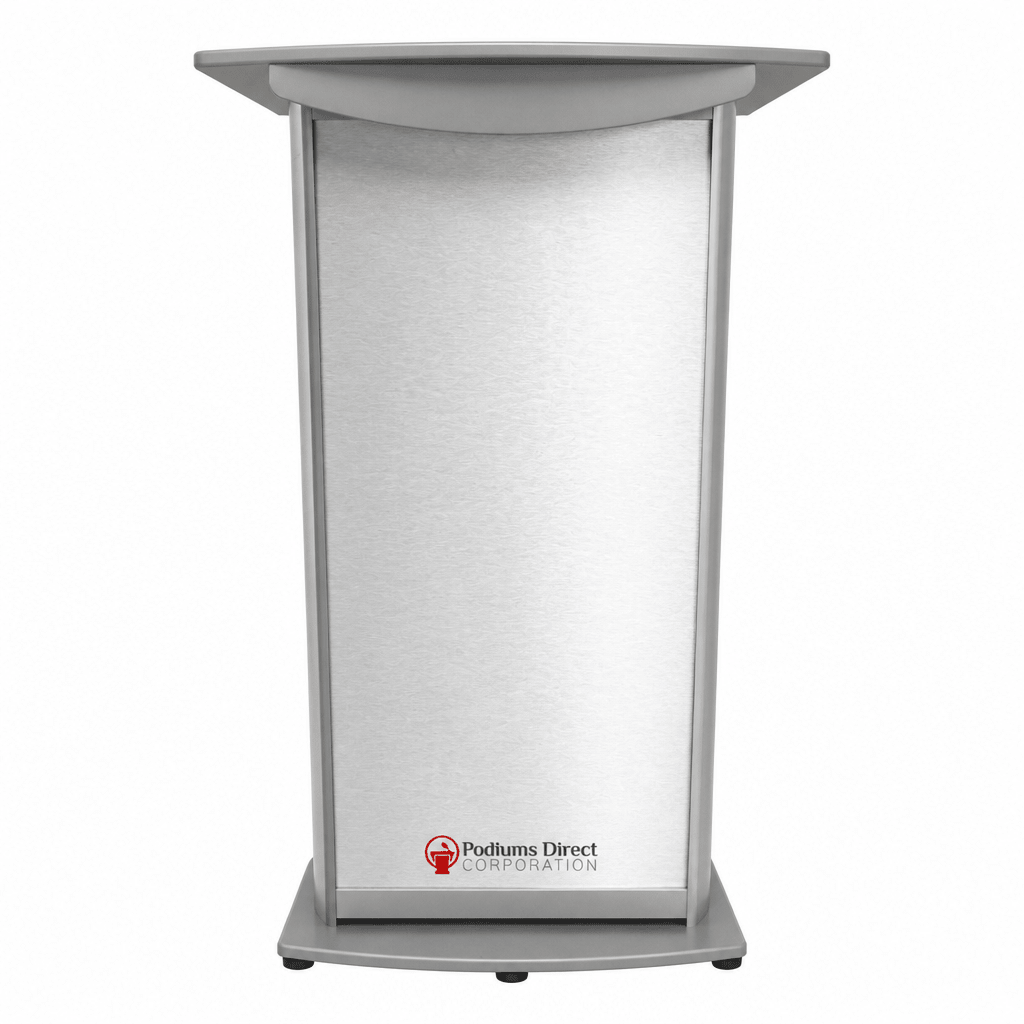 Standard Aluminum Lectern — Contemporary (PS-H2) Aluminum Lectern 1ALH2S Silver Top & Base - thePodiumsStore