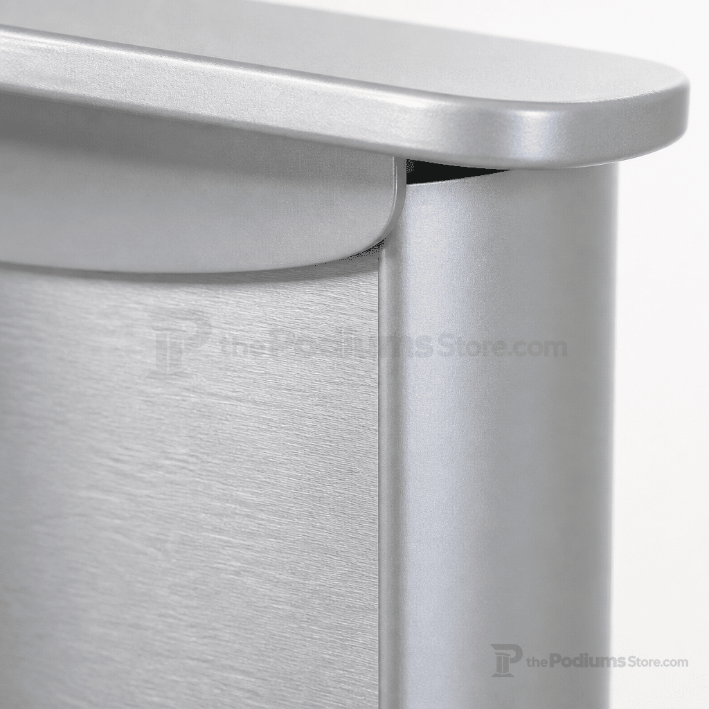 Standard Aluminum Lectern — Contemporary (PS-H2) Aluminum Lectern 1ALH2S Silver Top & Base - thePodiumsStore