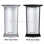 Standard Aluminum Lectern — Contemporary (PS-H2) Aluminum Lectern 1ALH2S Silver Top & Base - thePodiumsStore