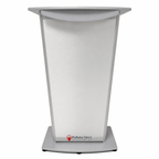 Standard Aluminum Lectern — Contemporary (PS-VH1) Aluminum Lectern 1ALVH1S Silver Top & Base - thePodiumsStore