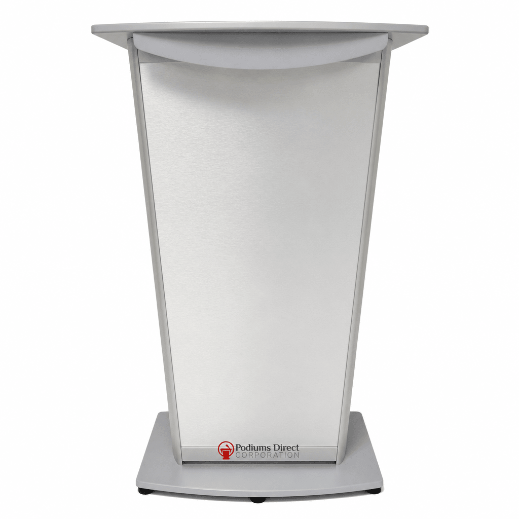 Standard Aluminum Lectern — Contemporary (PS-VH1) Aluminum Lectern 1ALVH1S Silver Top & Base - thePodiumsStore