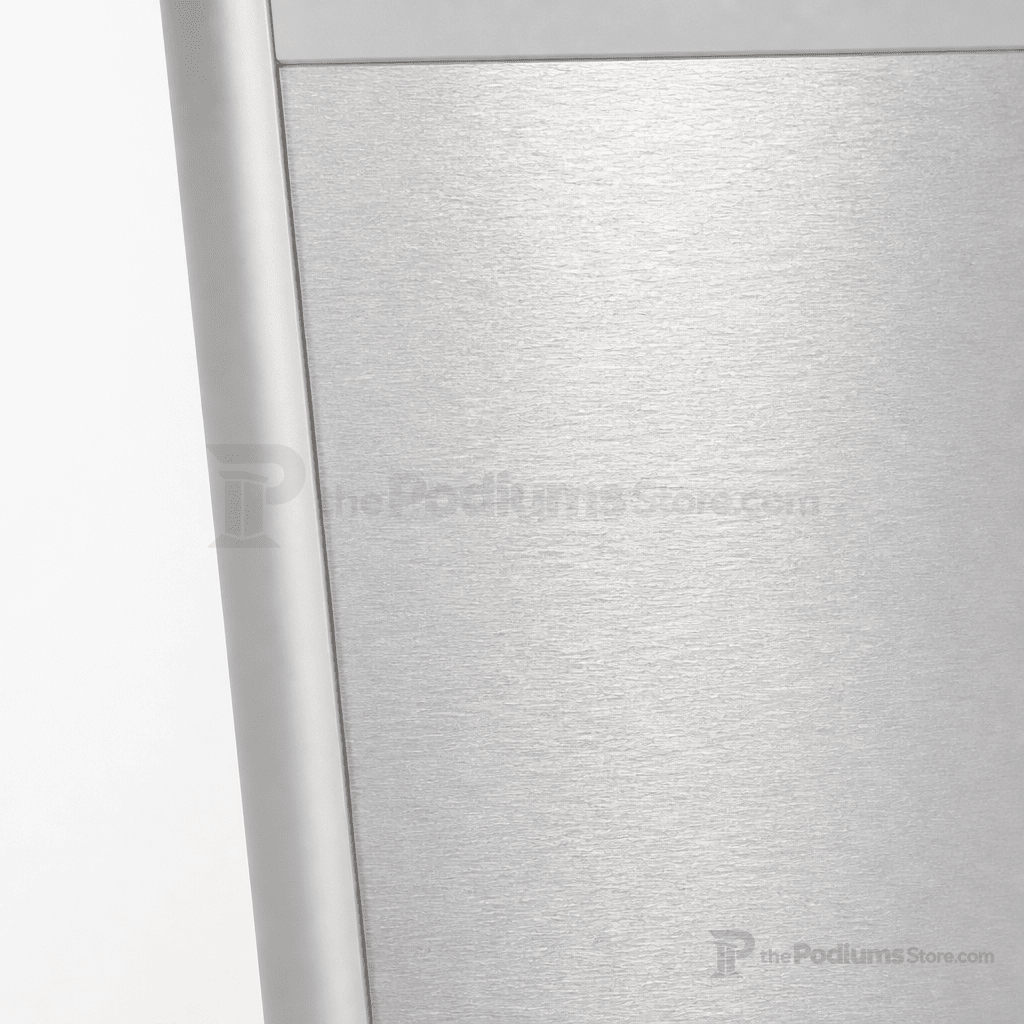 Standard Aluminum Lectern — Contemporary (PS-VH1) Aluminum Lectern 1ALVH1S Silver Top & Base - thePodiumsStore