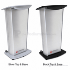 Standard Aluminum Lectern — Contemporary (PS-VH1) Aluminum Lectern 1ALVH1S Silver Top & Base - thePodiumsStore