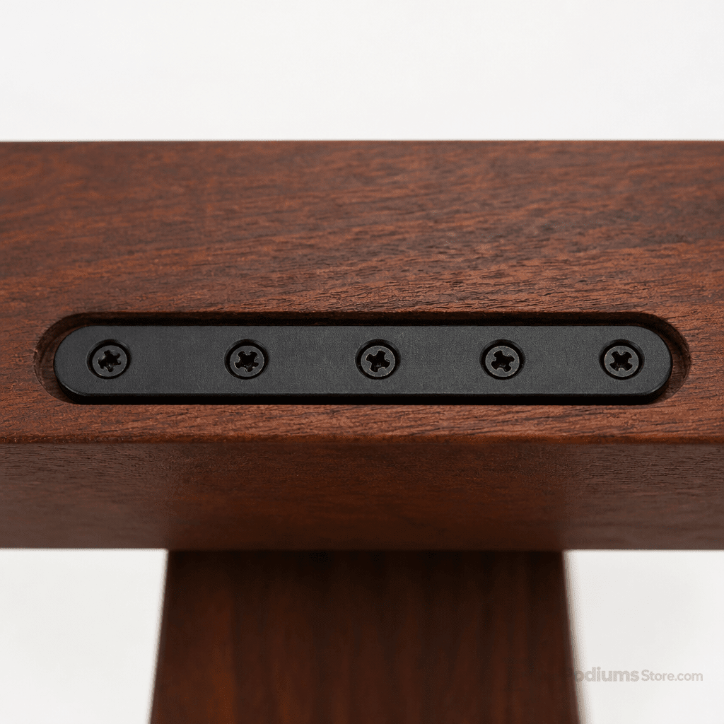 Statesman Solid Hardwood Lectern (Non-Sound) Hardwood Lectern STM019-O Oak Natural (Clear Finish) - thePodiumsStore