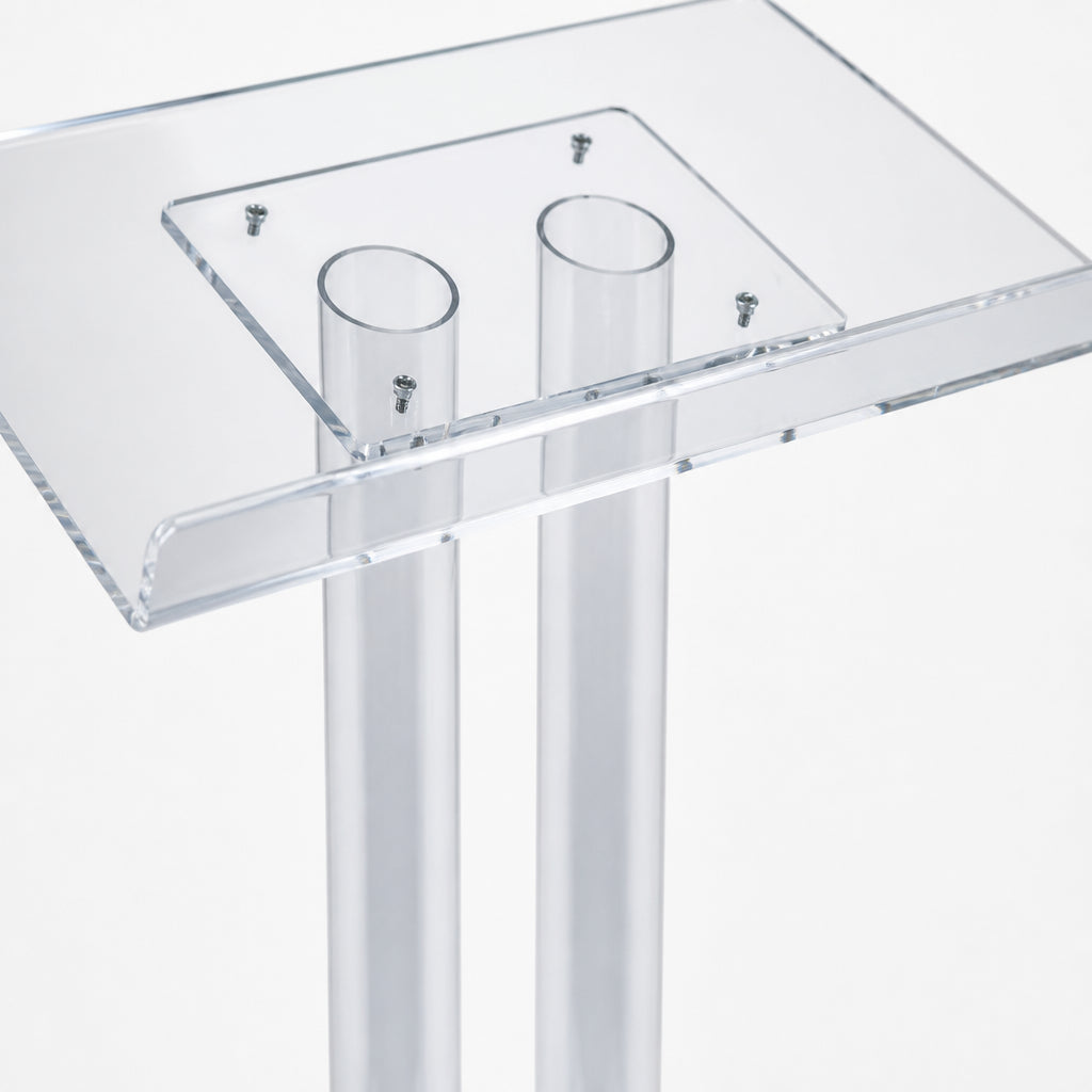Acrylic Lectern 2 Column - FREE SHIPPING! · Macro close-up of acrylic craftsmanship