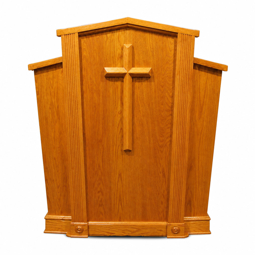 Church Wood Pulpit Victory Style V Shape with Fluting 300 - FREE SHIPPING! · Main product on white background