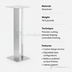 TA1 Contemporary Aluminum Side Table Side Table TA14-V14 - thePodiumsStore