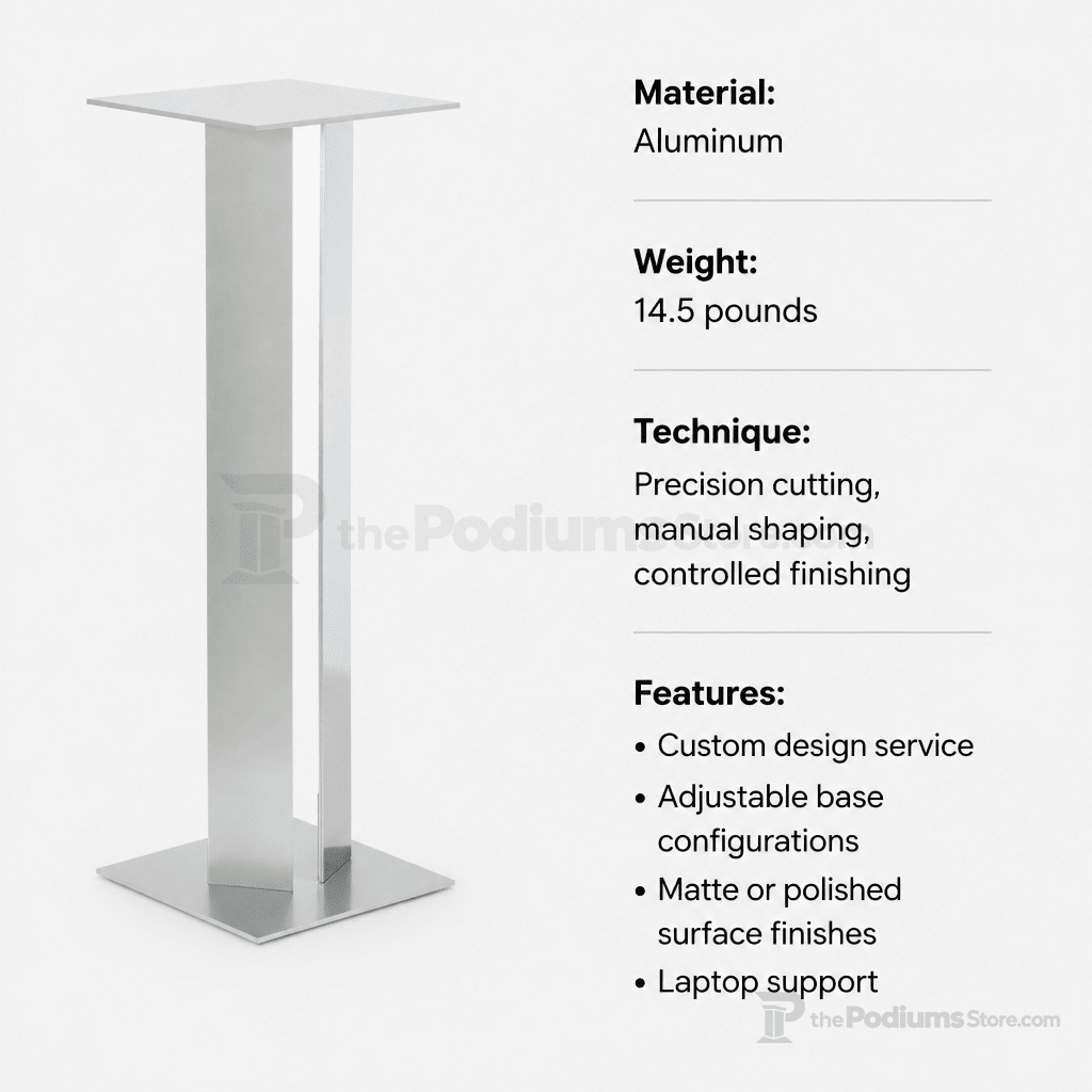 TA1 Contemporary Aluminum Side Table Side Table TA14-V14 - thePodiumsStore