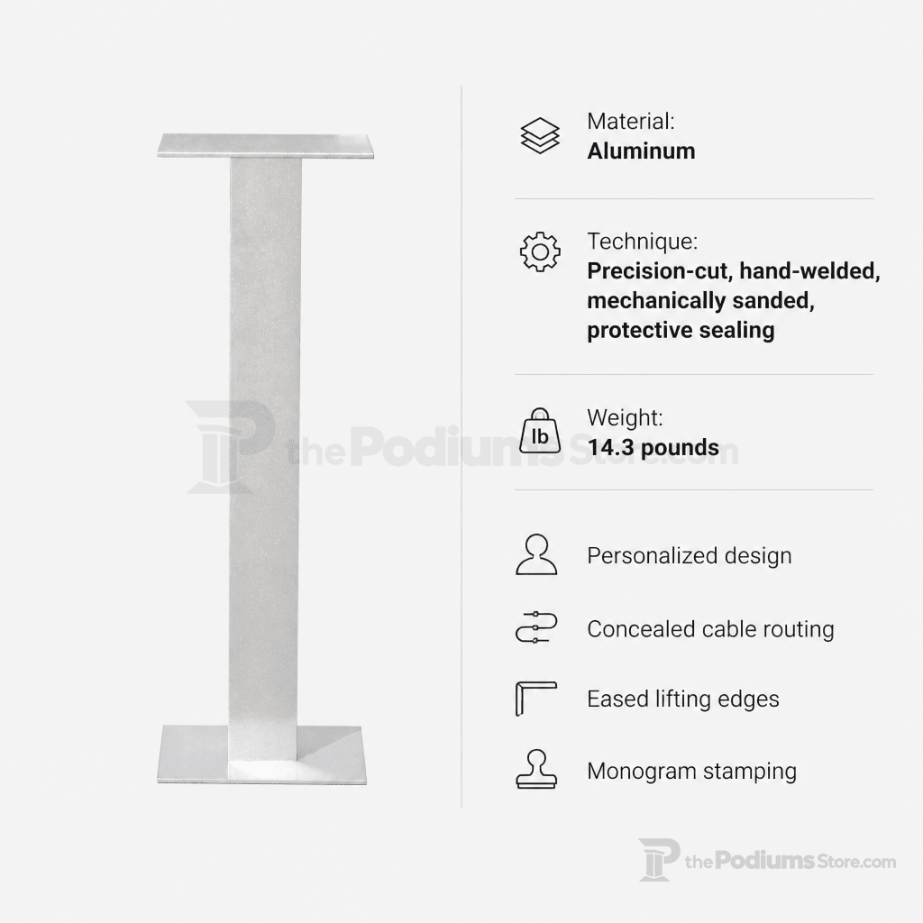 TA3 Contemporary Aluminum Side Table Side Table TA34-V14 - thePodiumsStore