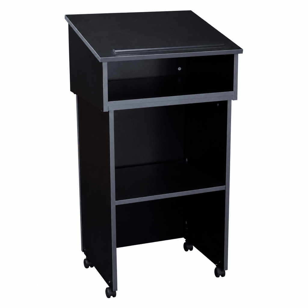Tabletop Lectern with Base — Black (PS-22-112) Non-Sound Lectern 22/112-BK Black - thePodiumsStore