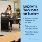 Teacher's WorkPod Lectern Non-Sound Lectern TWP - thePodiumsStore
