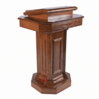 Tiered Pedestal Wood Church Pulpit (PS-TSP-180) Church Wood Pulpit TSP-180 Light Oak 35 - thePodiumsStore