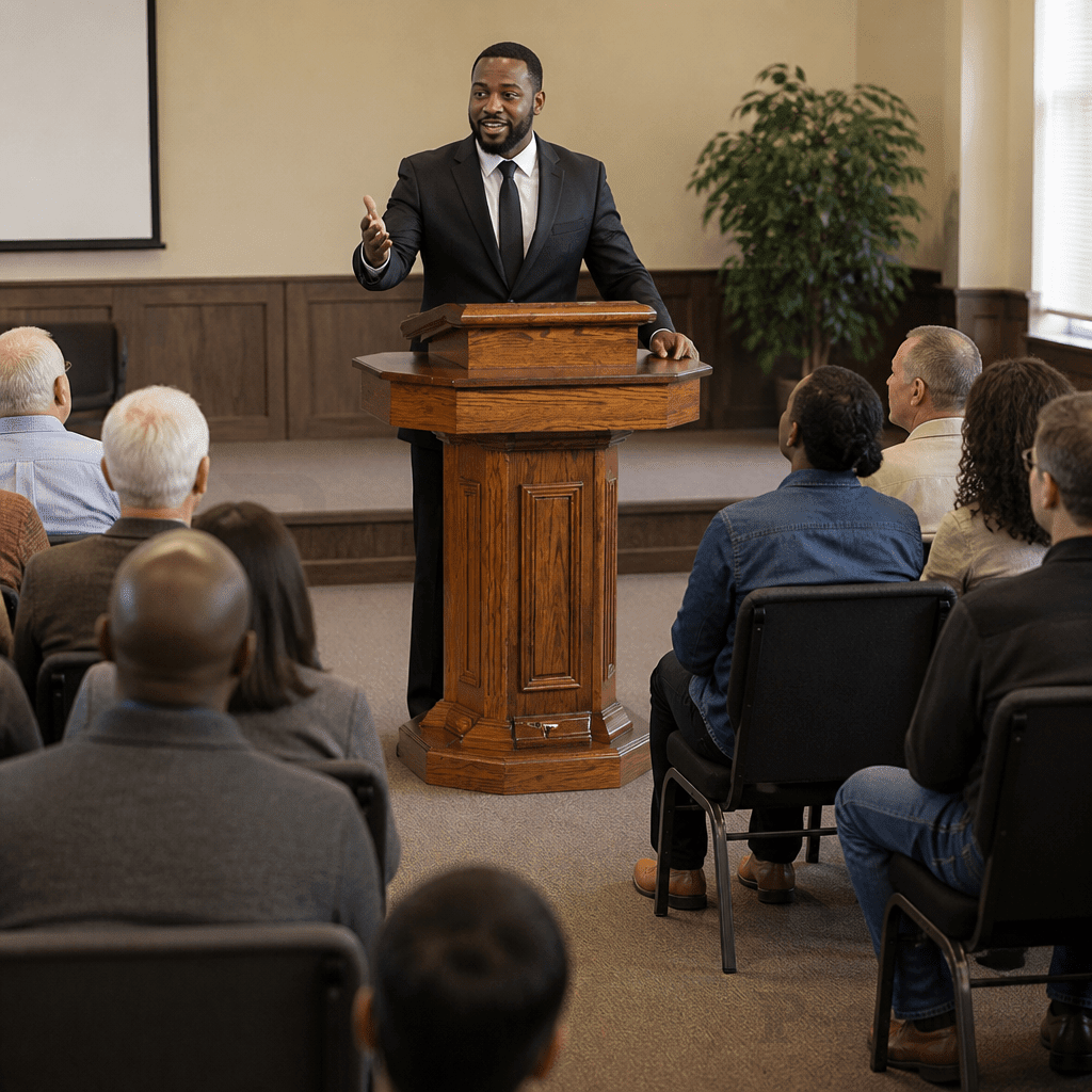 Tiered Pedestal Wood Church Pulpit (PS-TSP-180) Church Wood Pulpit TSP-180 Light Oak 35 - thePodiumsStore