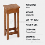 Tiered Wood Church Flower Stand (PS-400) Flower Stand NO 400FLW Light Oak 35 - thePodiumsStore