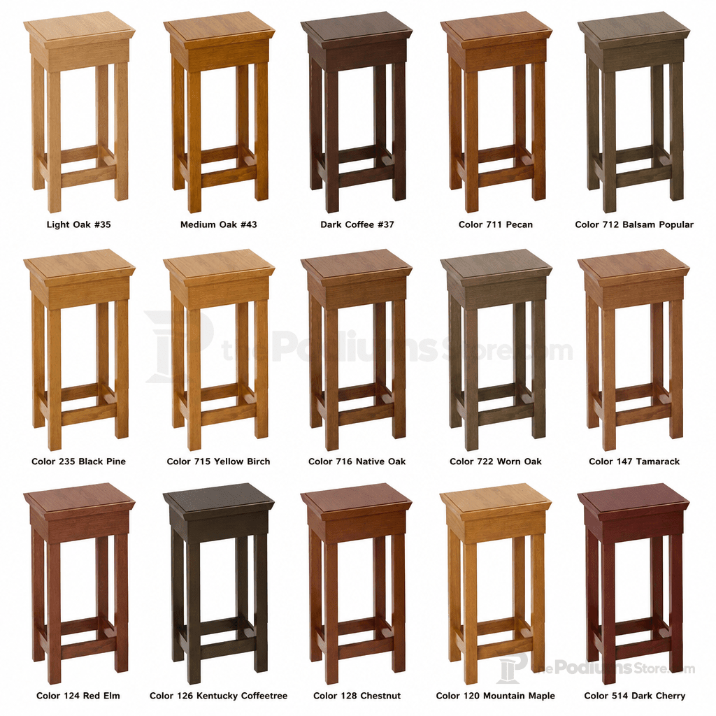 Tiered Wood Church Flower Stand (PS-400) Flower Stand NO 400FLW Light Oak 35 - thePodiumsStore