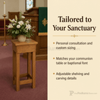 Tiered Wood Church Flower Stand (PS-400) Flower Stand NO 400FLW Light Oak 35 - thePodiumsStore
