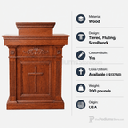 Tiered Wood Church Pulpit (PS-TSP-120) Church Wood Pulpit TSP-120 Light Oak 35 No Cross - thePodiumsStore