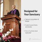 Tiered Wood Church Pulpit (PS-TSP-120) Church Wood Pulpit TSP-120 Light Oak 35 No Cross - thePodiumsStore
