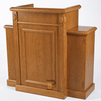 Tiered Wood Church Pulpit (PS-TWP-105) Church Wood Pulpit TWP-105 Light Oak 35 No Cross - thePodiumsStore
