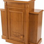 Tiered Wood Church Pulpit (PS-TWP-105) Church Wood Pulpit TWP-105 Light Oak 35 No Cross - thePodiumsStore