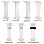Triangle-Style Acrylic Lectern (PS-NSL27C) Acrylic Lectern NSL27C - thePodiumsStore