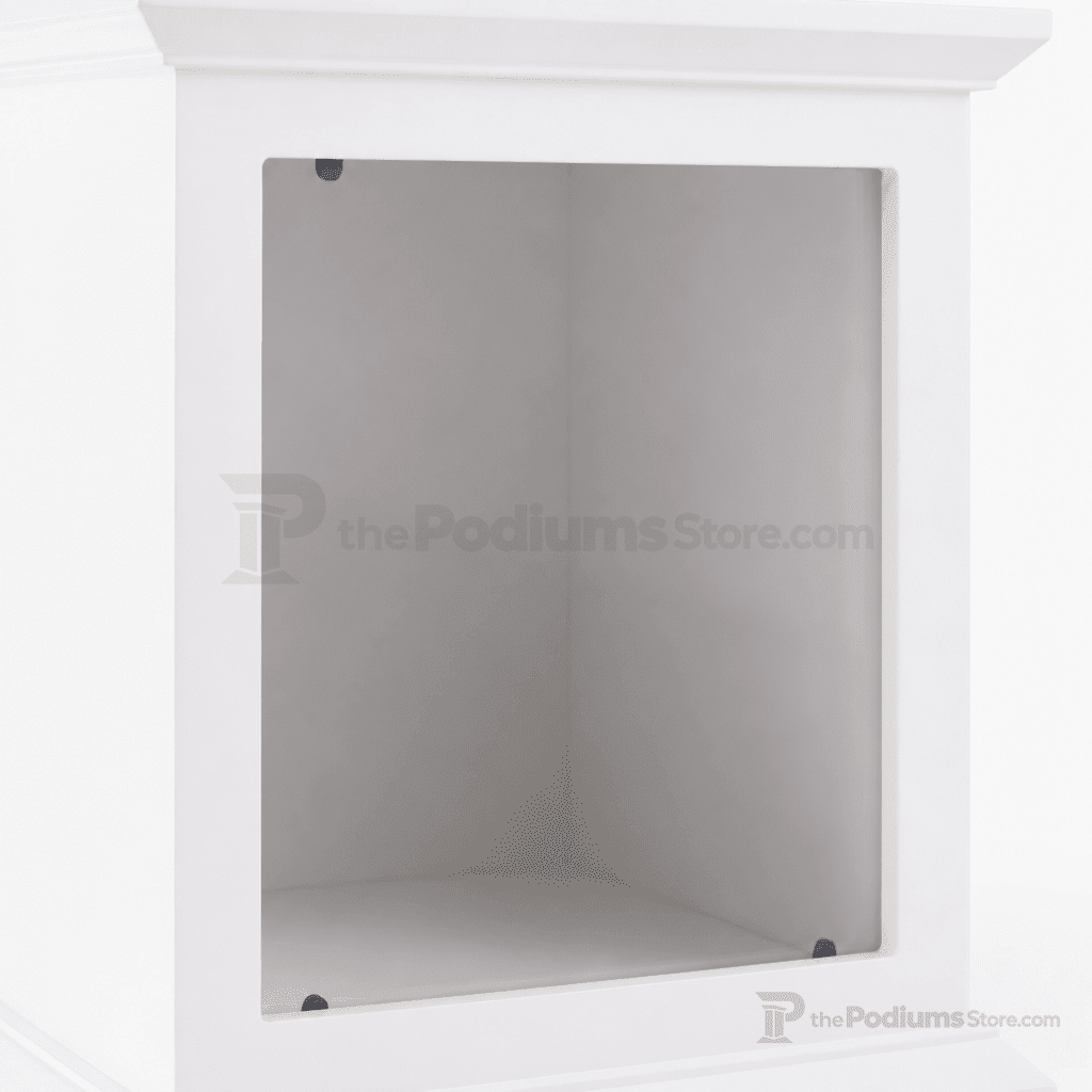 White Tithe & Prayer Box with Acrylic Window Tithe & Prayer Box FDGWCBWHT - thePodiumsStore
