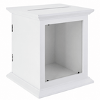 White Tithe & Prayer Box with Acrylic Window Tithe & Prayer Box FDGWCBWHT - thePodiumsStore