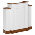 Winged Fluted Wood Church Pulpit (PS-820W) Church Wood Pulpit NO. 820W Light Oak 35 No White - thePodiumsStore