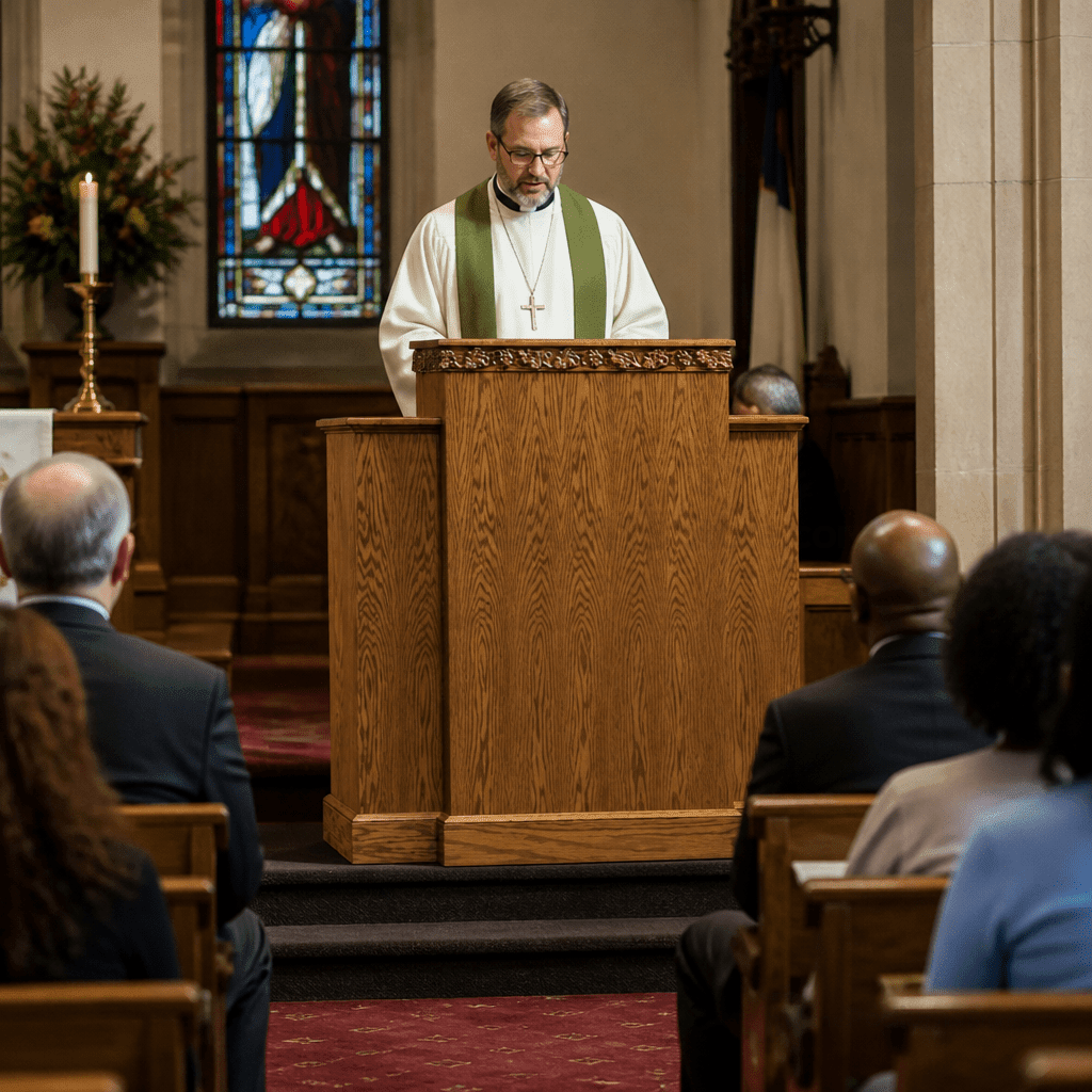 Winged Scrollwork Wood Church Pulpit (PS-500W) Church Wood Pulpit NO 500W Light Oak 35 - thePodiumsStore