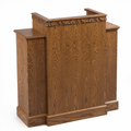 Winged Scrollwork Wood Church Pulpit (PS-500W) Church Wood Pulpit NO 500W Light Oak 35 - thePodiumsStore