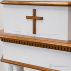 Winged Wood & Acrylic Church Pulpit (PS-830W) Wood & Acrylic Pulpit 830W Light Oak 35 - thePodiumsStore