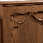 Winged Wood Church Pulpit (PS-200W) Church Wood Pulpit NO 200W Light Oak 35 - thePodiumsStore