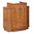 Winged Wood Church Pulpit (PS-400W) Church Wood Pulpit NO 400W Light Oak 35 No Cross - thePodiumsStore