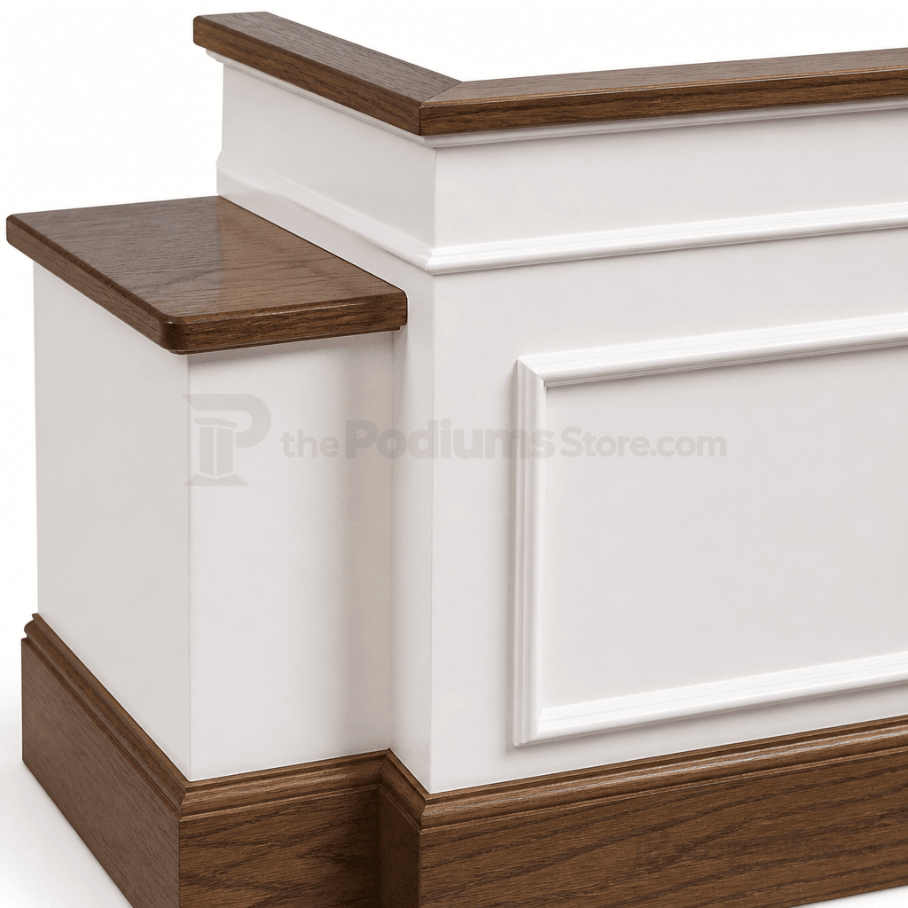 Winged Wood Church Pulpit (PS-810W) Church Wood Pulpit NO. 810W Light Oak 35 - thePodiumsStore