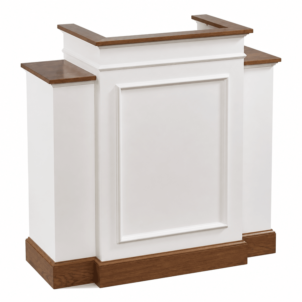 Winged Wood Church Pulpit (PS-810W) Church Wood Pulpit NO. 810W Light Oak 35 - thePodiumsStore