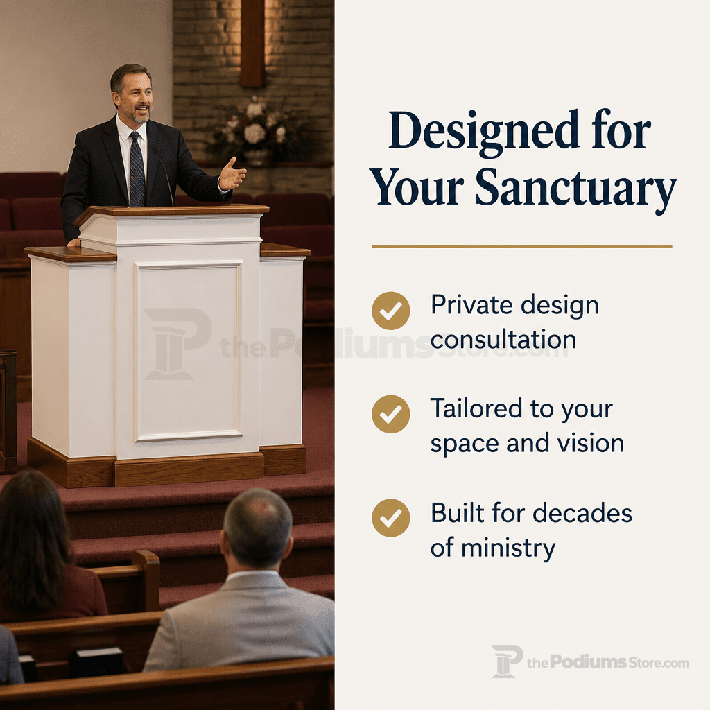Winged Wood Church Pulpit (PS-810W) Church Wood Pulpit NO. 810W Light Oak 35 - thePodiumsStore